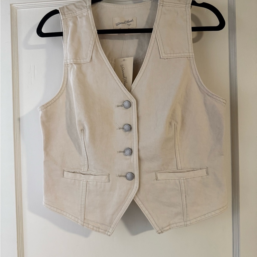 Universal Thread Cream Button-Front Vest